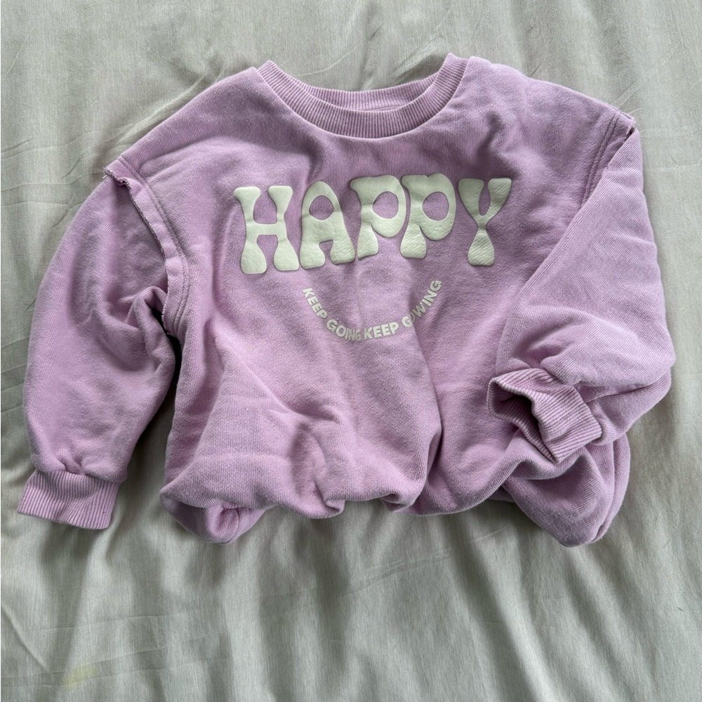 Grayson Mini 2T Lavender 'Happy' Sweatshirt